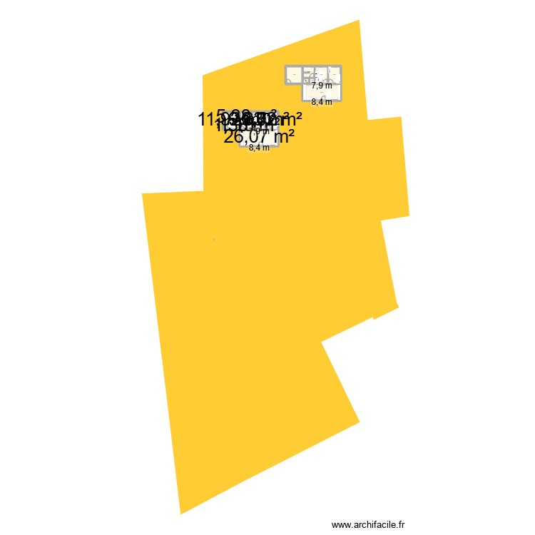 plan T3 pr&eacute; benonces. Plan de 0 pièce et 0 m2