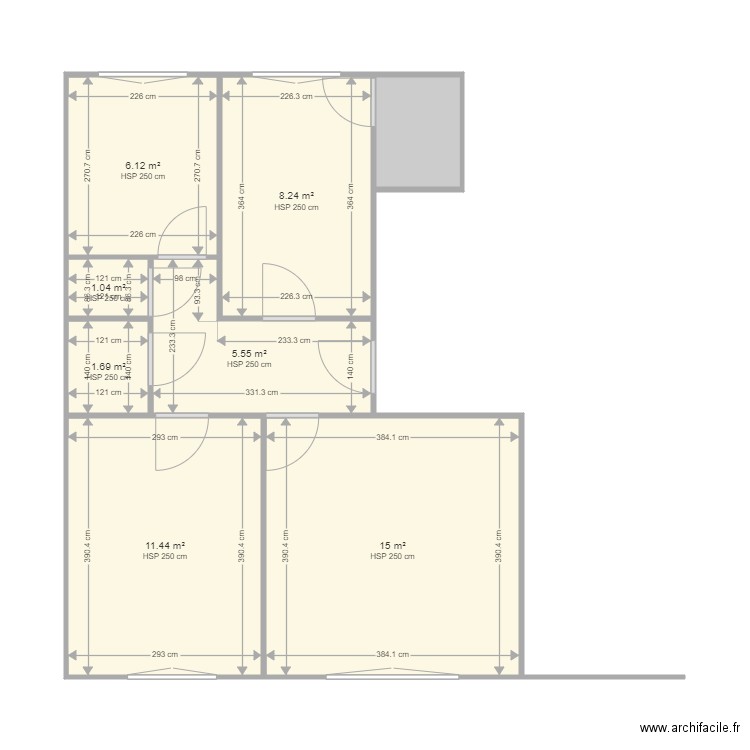 BIDAUD. Plan de 8 pièces et 51 m2