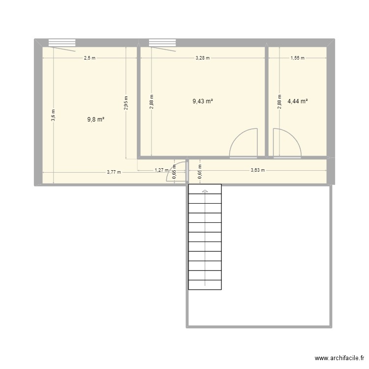 ALLEEC_ET. Plan de 5 pièces et 40 m2