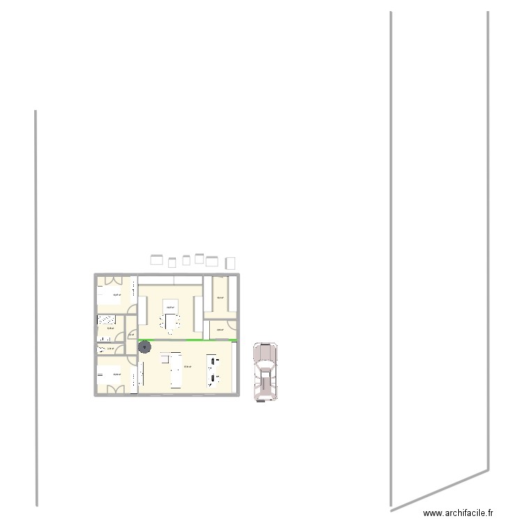 projet nouv. Plan de 9 pièces et 114 m2