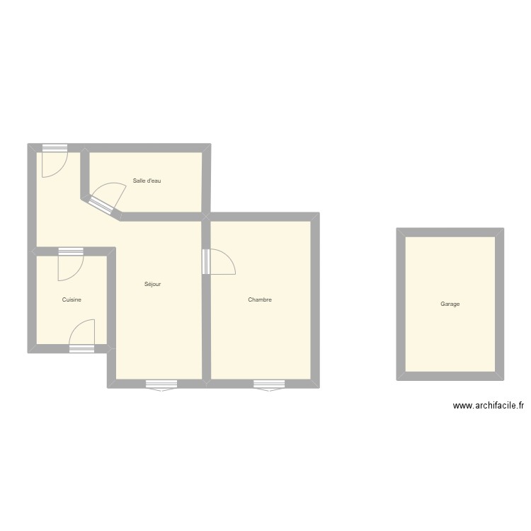 350601971. Plan de 5 pièces et 61 m2