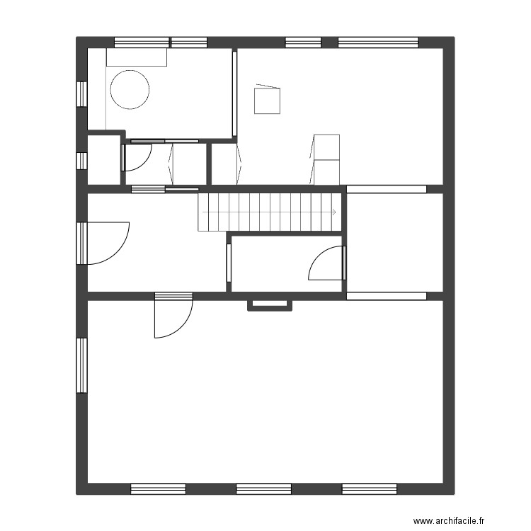 Mésanges Oncle Jean Modifié. Plan de 9 pièces et 83 m2