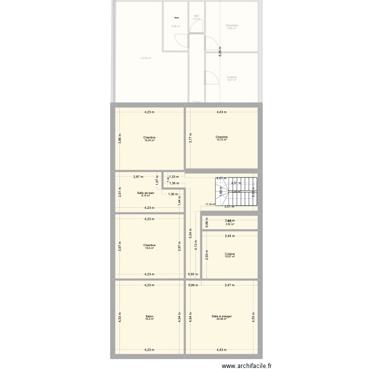 Tulle. Plan de 39 pièces et 397 m2