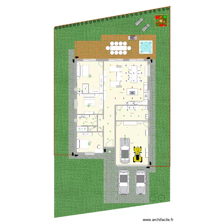 Maison oudrenne spot. Plan de 