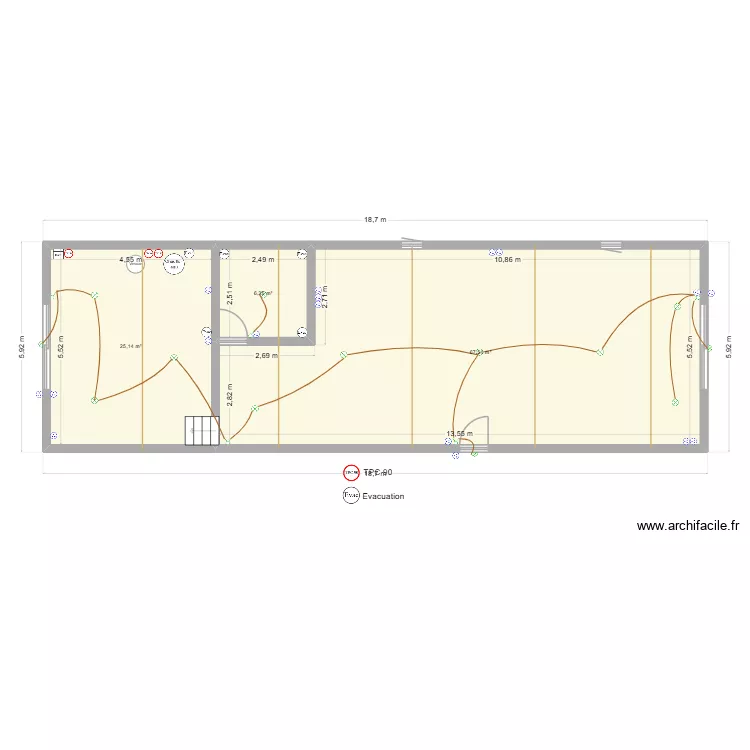 BESSIERES. Plan de 3  et 99 m²