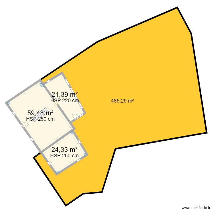 kerantraon. Plan de 8 pièces et 294 m2