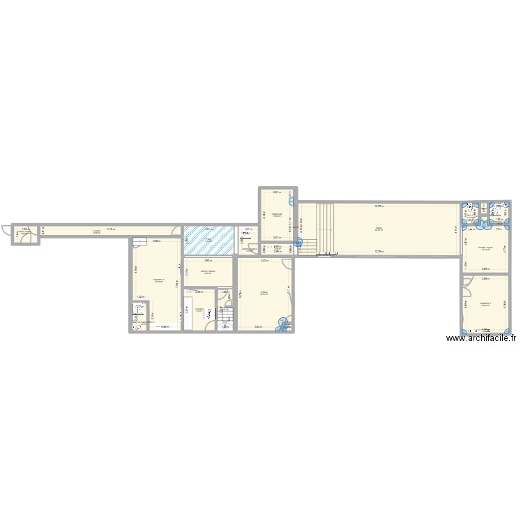 Saint Louis RDC PROJET. Plan de 20 pièces et 203 m2