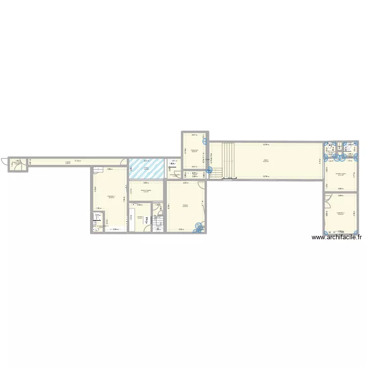 Saint Louis RDC PROJET. Plan de 20 pièces et 203 m²