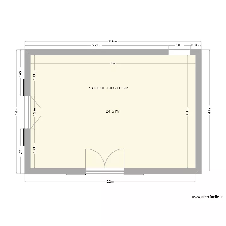 SALLE DE JEU / LOISIR 12. Plan de 1 Pièce et 25 m² SALLE DE JEU / LOISIR 12. Plan de 1 Pièce et 25 m²