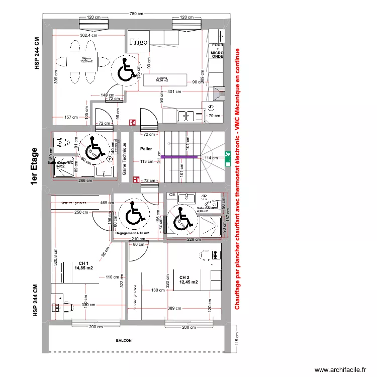 21 Bis plaine 1ER ETAGE V1 Etudiant  01-08-2024. Plan de 