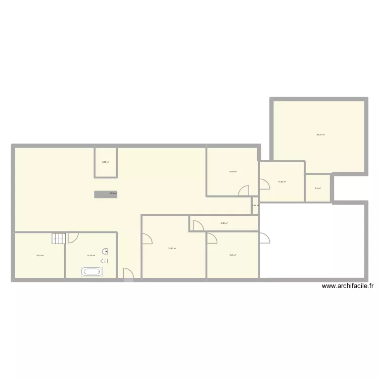 allo. Plan de 12  et 242 m²