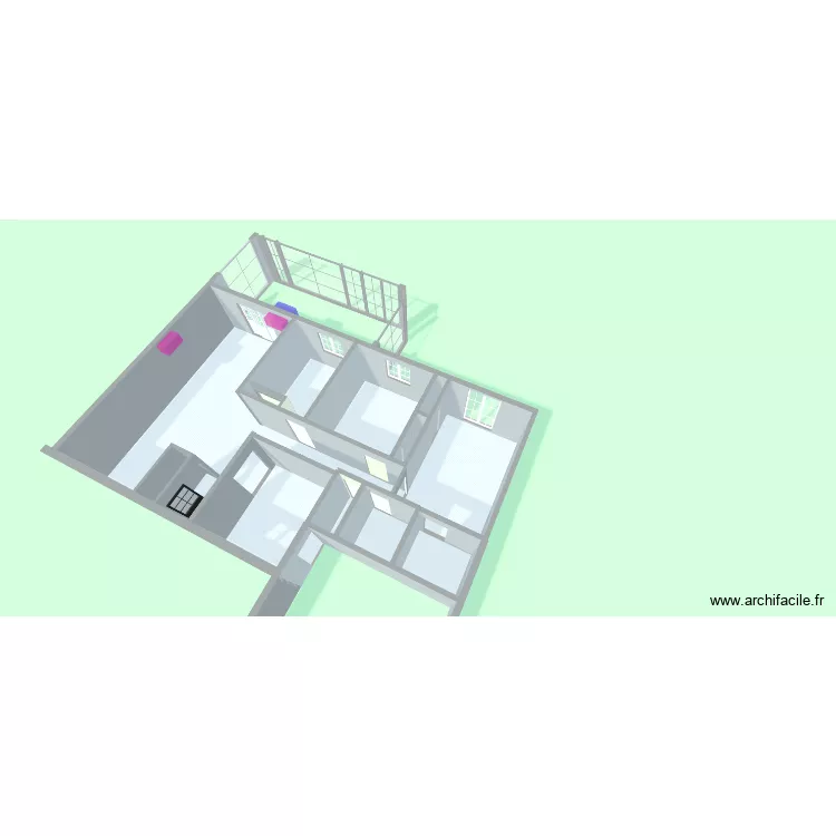 Plan maison Bailly Romainvilliers 77. Plan de 8  et 88 m²