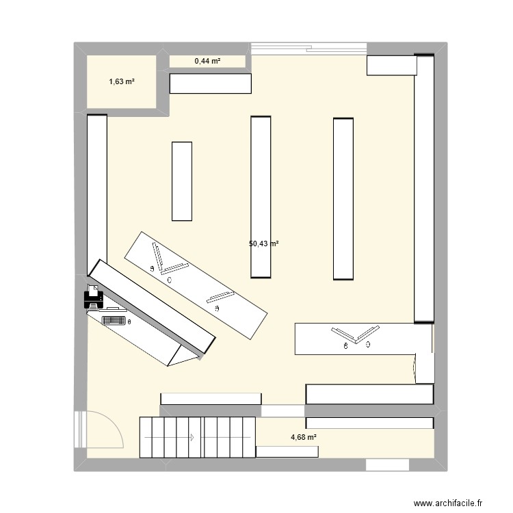 essai 1. Plan de 4 pièces et 57 m2