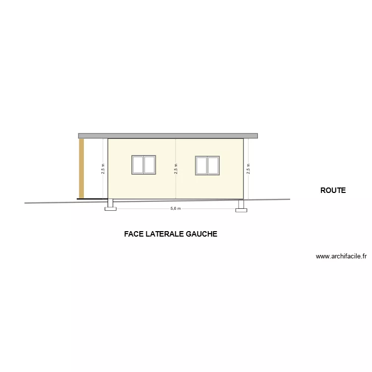 face lat droite. Plan de 