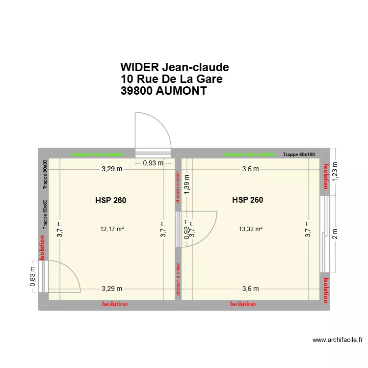 WIDER PLACO. Plan de 2 et 25 m² WIDER PLACO. Plan de 2 et 25 m²