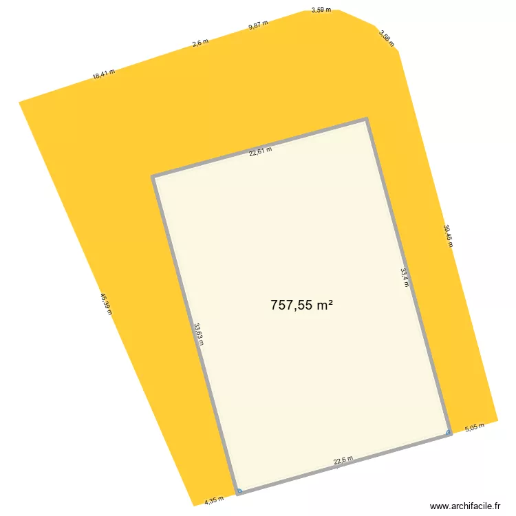 DEPOT - Plan Masse. Plan de 1  et 758 m²