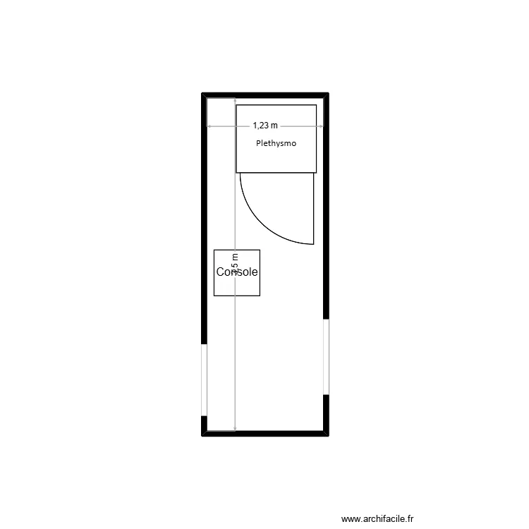 Cabine Dr Kefala. Plan de 1 et 4 m² Cabine Dr Kefala. Plan de 1 et 4 m²