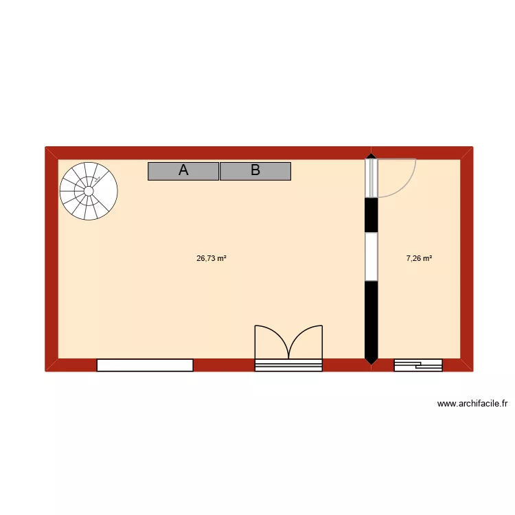 plan. Plan de 2 pièces et 34 m² plan. Plan de 2 pièces et 34 m²