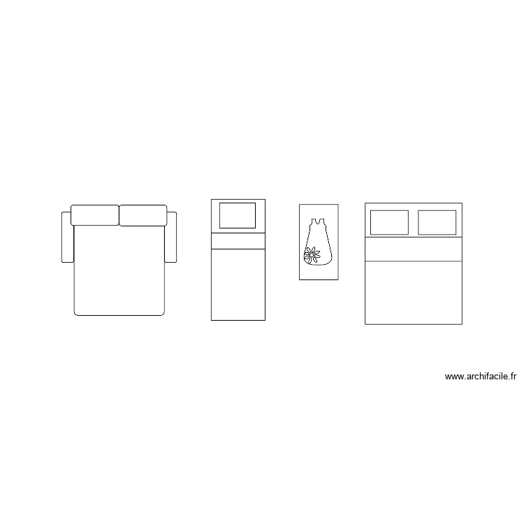 couchages. Plan de 