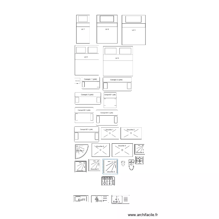 contener 20pied. Plan de 