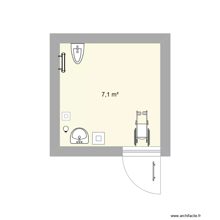 TOILETTE 2. Plan de 1 et 7 m² TOILETTE 2. Plan de 1 et 7 m²