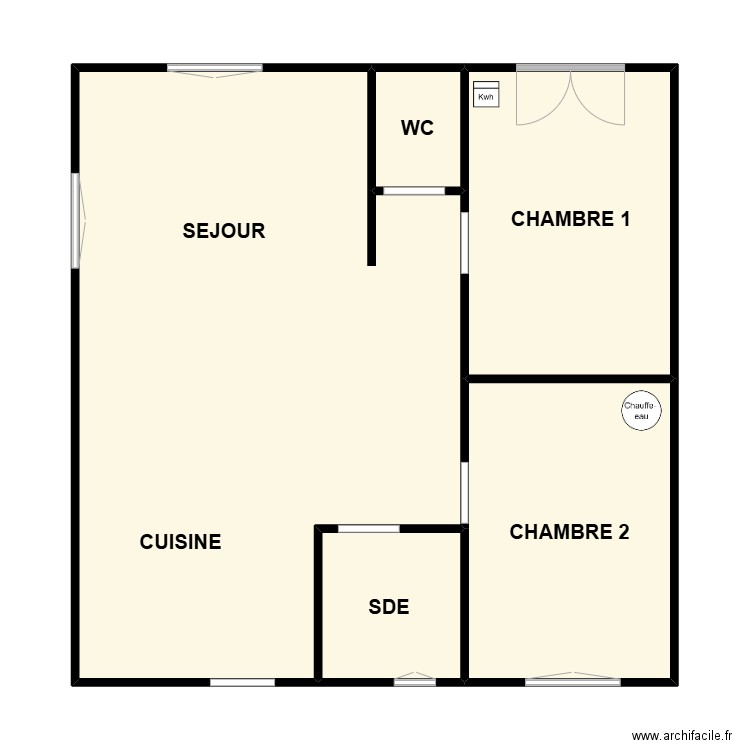 MARECHAL. Plan de 5 pièces et 77 m2