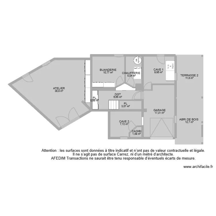 BI 35828 -. Plan de 39  et 337 m²