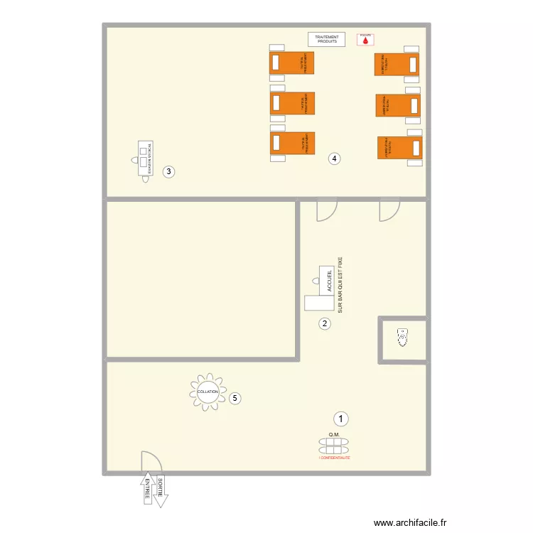 SNEH. Plan de 4  et 221 m²