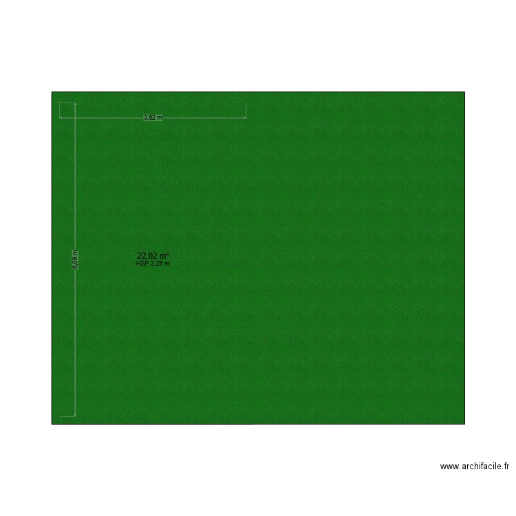 plourivo garage. Plan de 1 pièce et 22 m2
