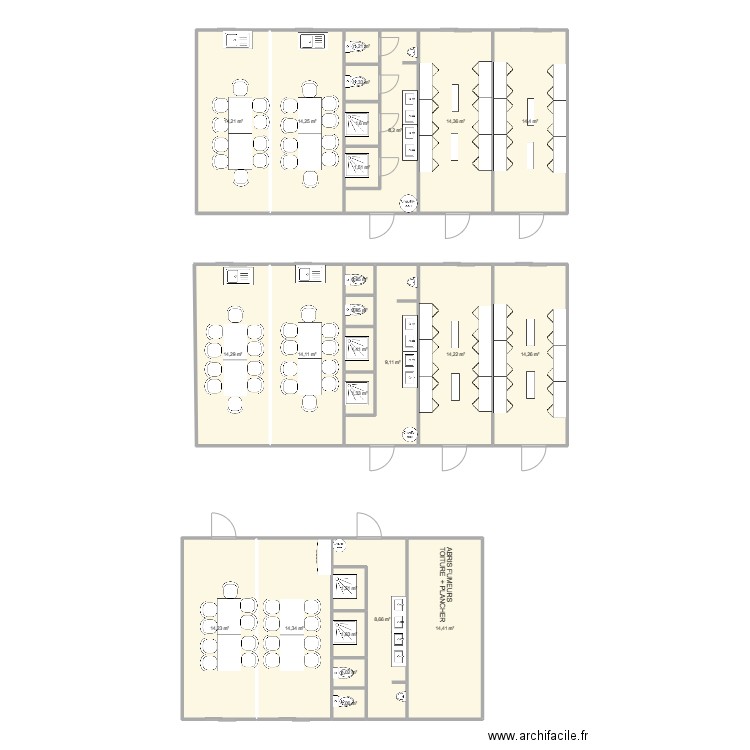 SUD EST CONSTRUCTION CHANTIER THIZY LES BOURGS. Plan de 26 pièces et 199 m2