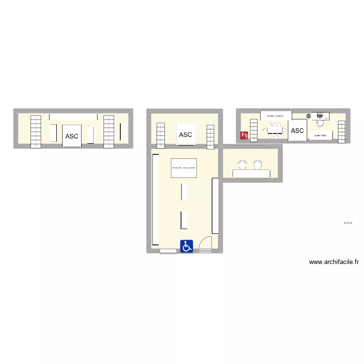 CAP DUO1. Plan de 5  et 67 m²