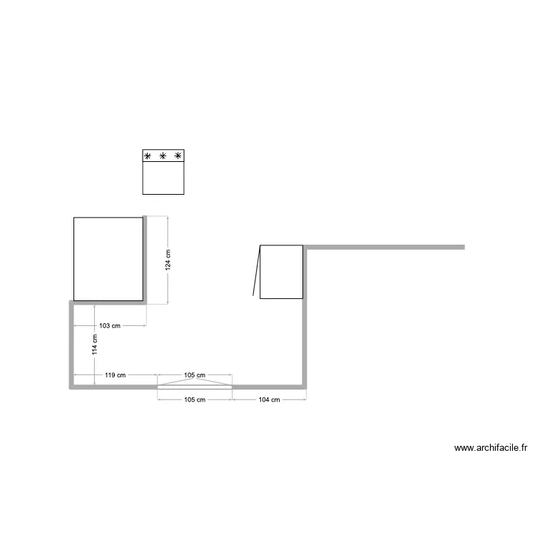 cuisine bassin. Plan de 