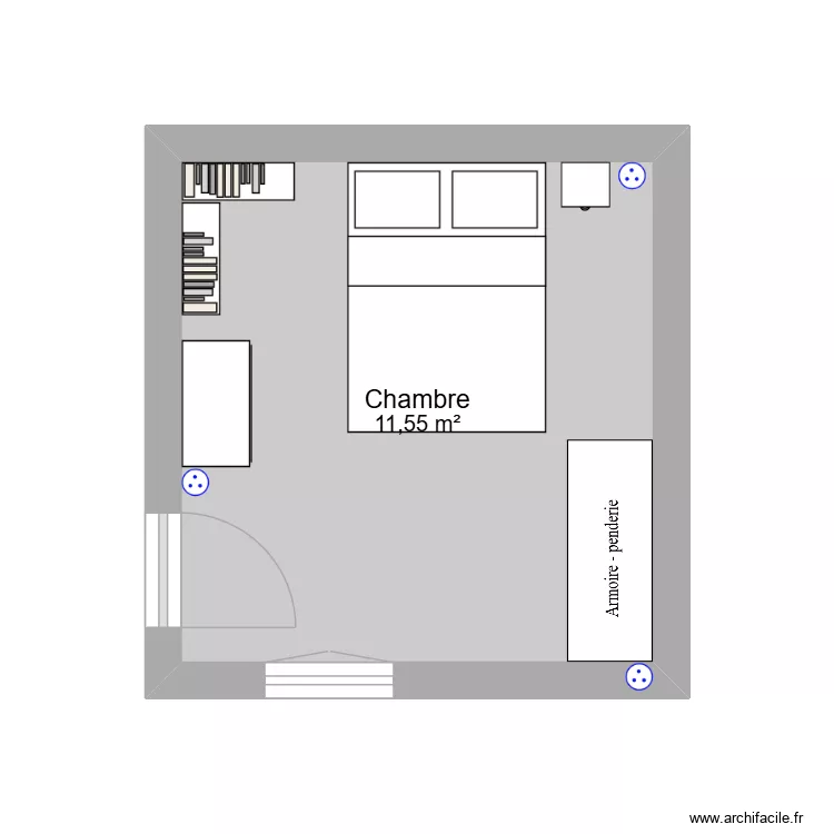 Chambre Coco. Plan de 1 et 12 m² Chambre Coco. Plan de 1 et 12 m²