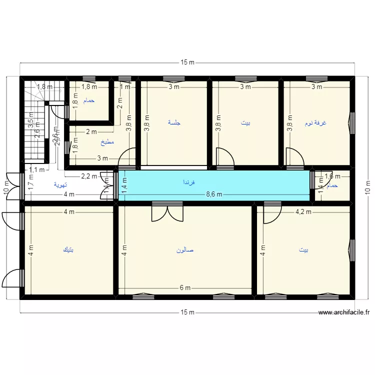 Plan 15X12 Client 41 13 13 80. Plan de 12 et 128 m² Plan 15X12 Client 41 13 13 80. Plan de 12 et 128 m²