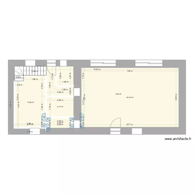 plan maison chav. Plan de 5  et 119 m²