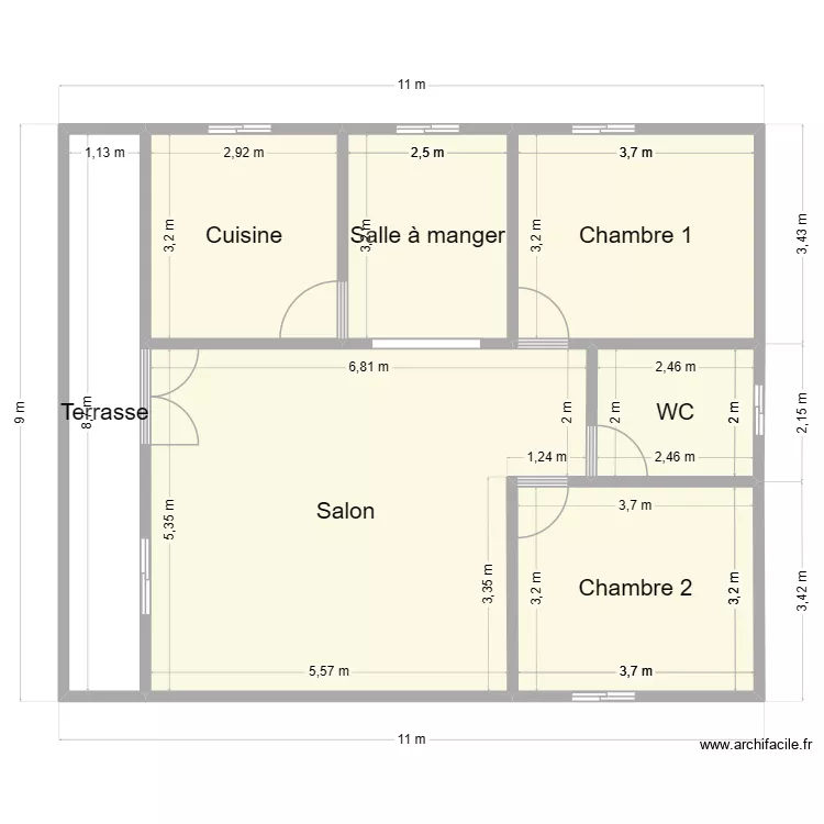 DISTRIBUTION1. Plan de 7  et 88 m²