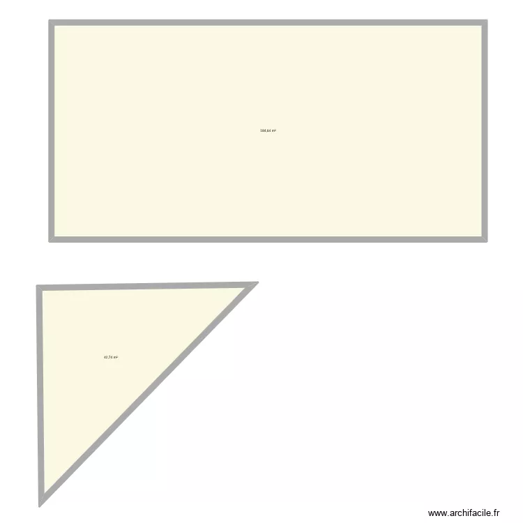 Plan de masse Terrasse Triangle. Plan de 