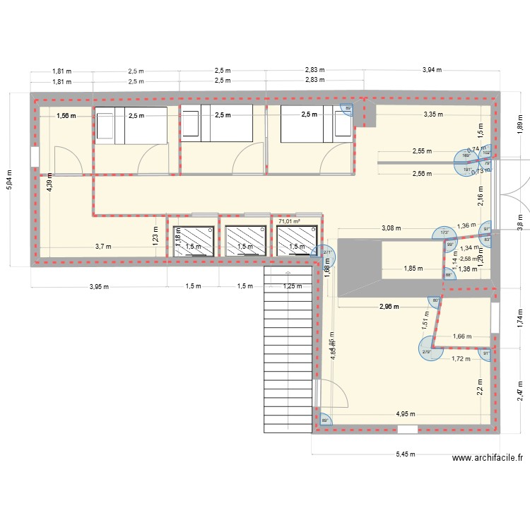 SunKiss. Plan de 2 pièces et 73 m2