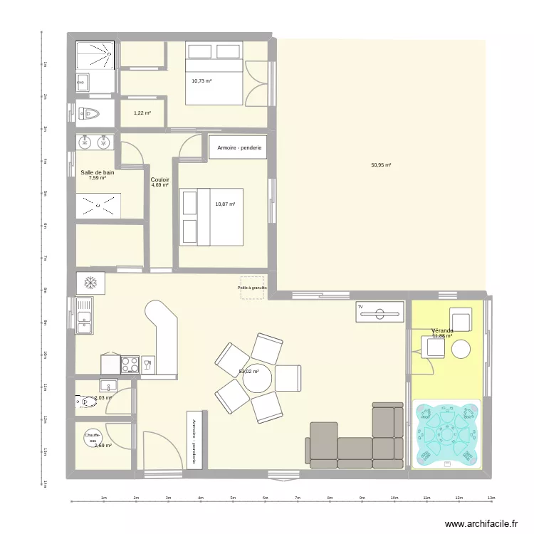 120m2_essai. Plan de 10 et 156 m² 120m2_essai. Plan de 10 et 156 m²