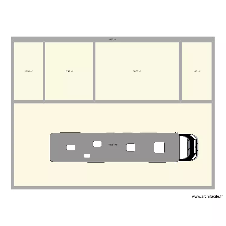 couthuin. Plan de 14  et 244 m²
