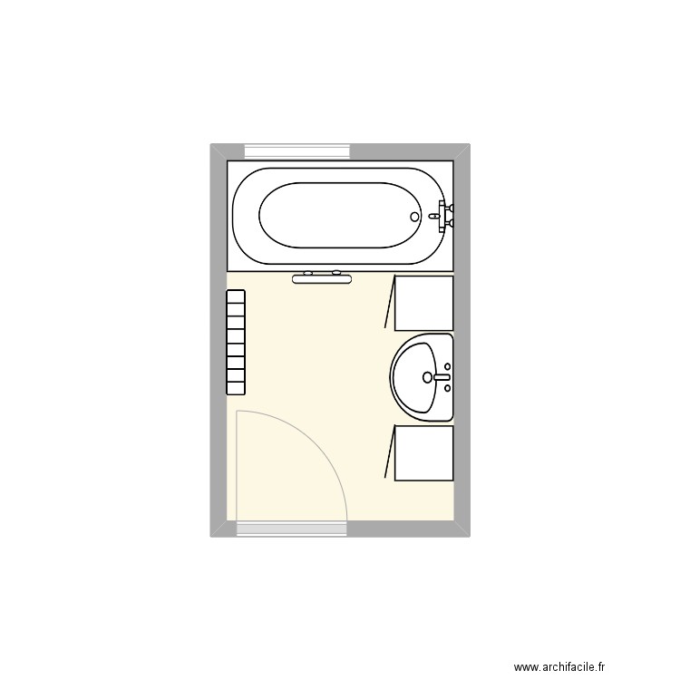 GILET Pierre. Plan de 1 pièce et 4 m2