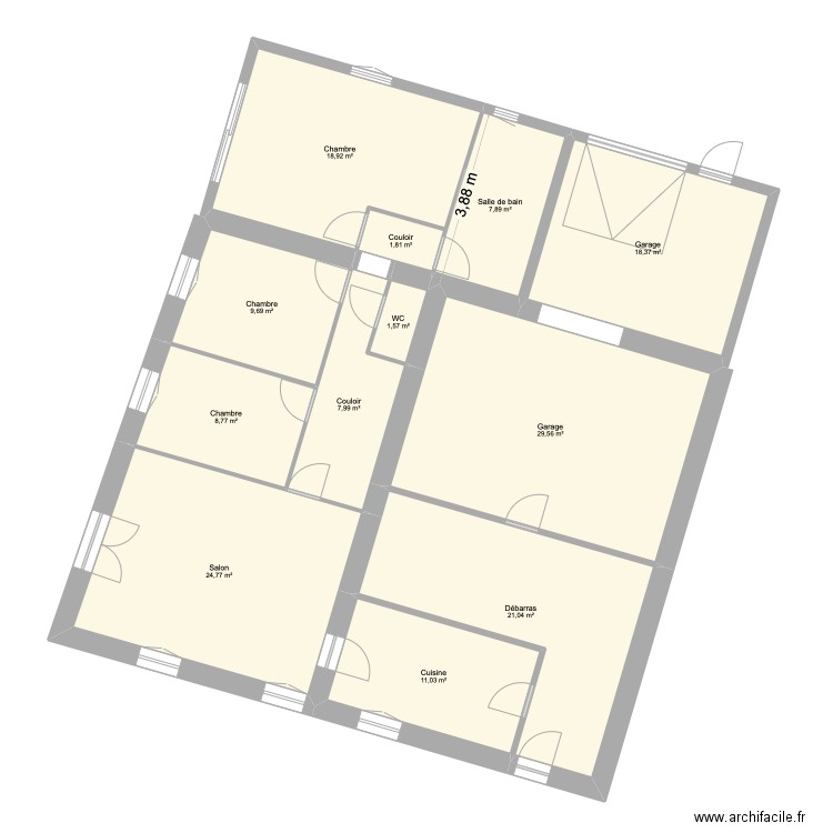 maison -. Plan de 12 pièces et 161 m2
