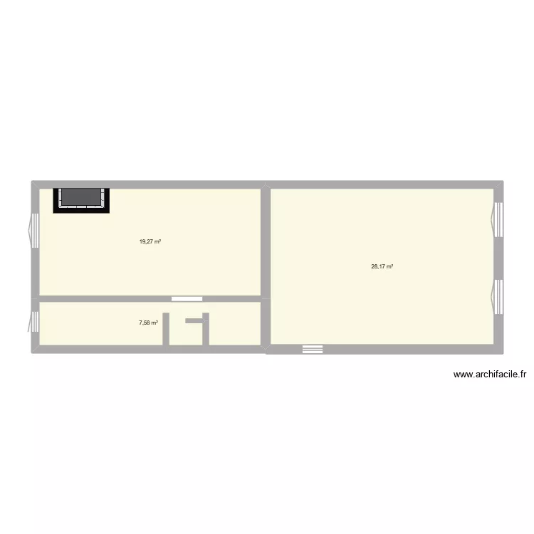premier st lubin. Plan de 3 Pièces et 55 m²
