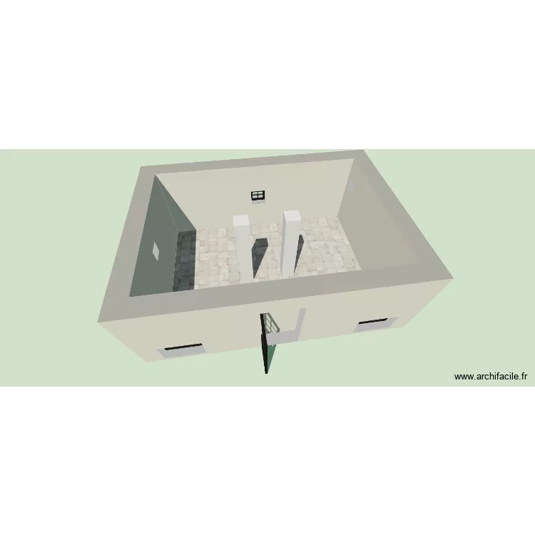 Atelier. Plan de 2 Pièces et 29 m²