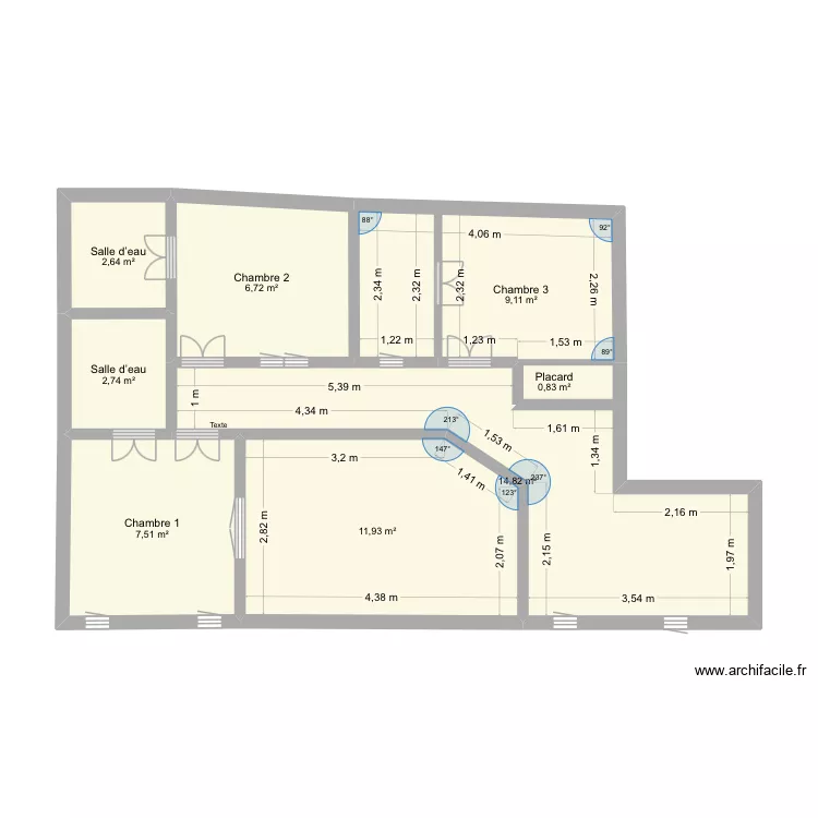 Riad BAB Doukkala  5. Plan de 8  et 56 m²