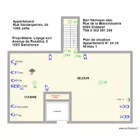 Plan de situation appartement n&deg; 24 cfi Niveau 1