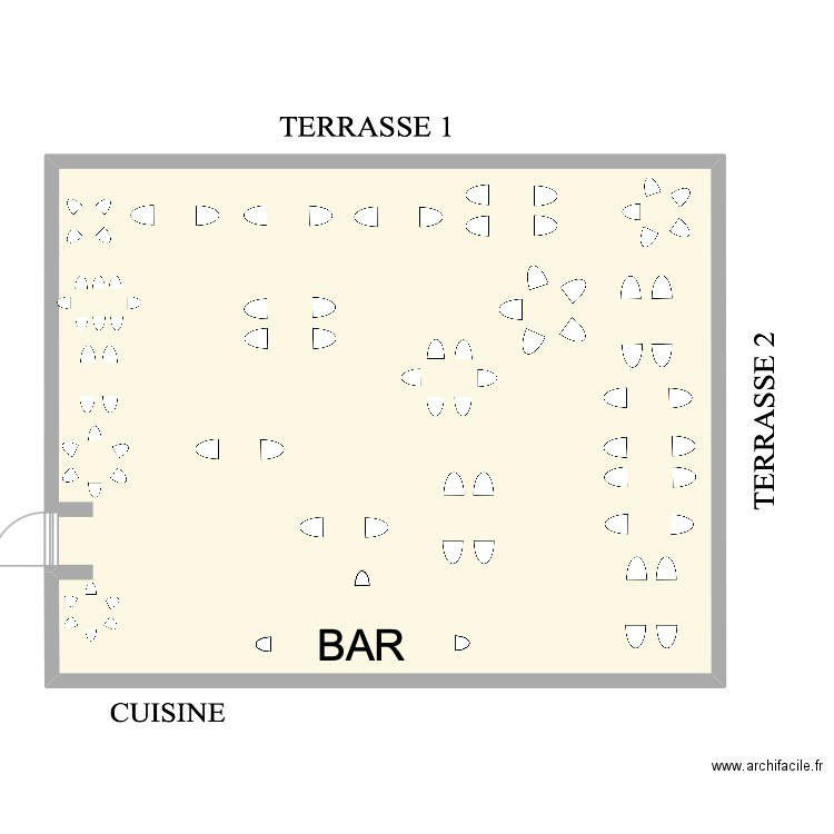 new interieur. Plan de 1 pièce et 126 m2