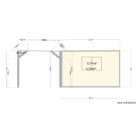 VUE DE COTE    ABRI JARDIN ET ABRI BOIS