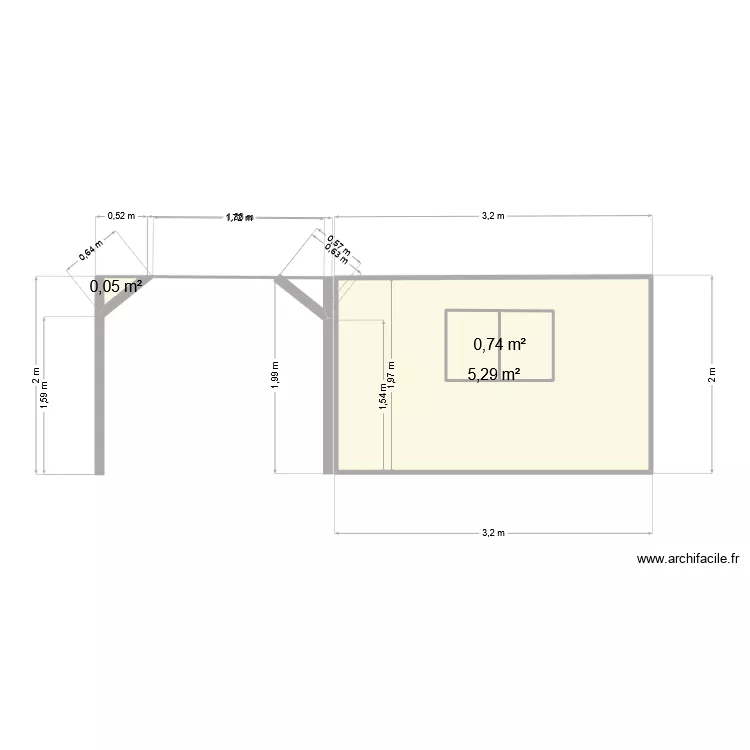 VUE DE COTE ABRI JARDIN ET ABRI BOIS. Plan de VUE DE COTE ABRI JARDIN ET ABRI BOIS. Plan de