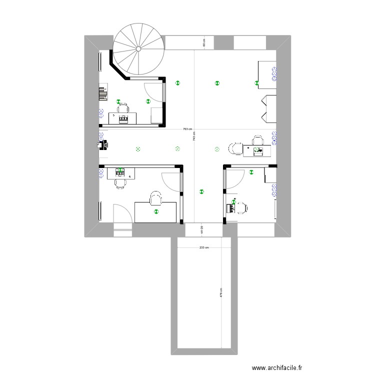 BUREAU ETAGE 2. Plan de 0 pièce et 0 m2